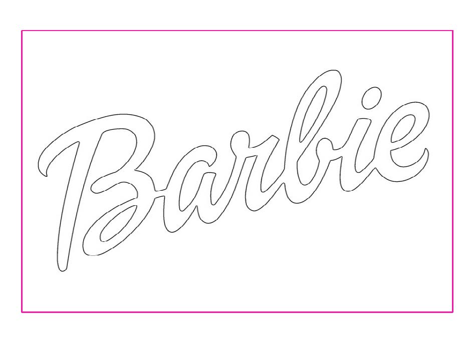 Free Printable Barbie Logo Coloring Page