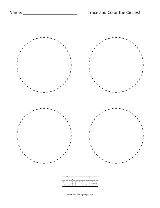 Free Printable Trace and Color the Circle