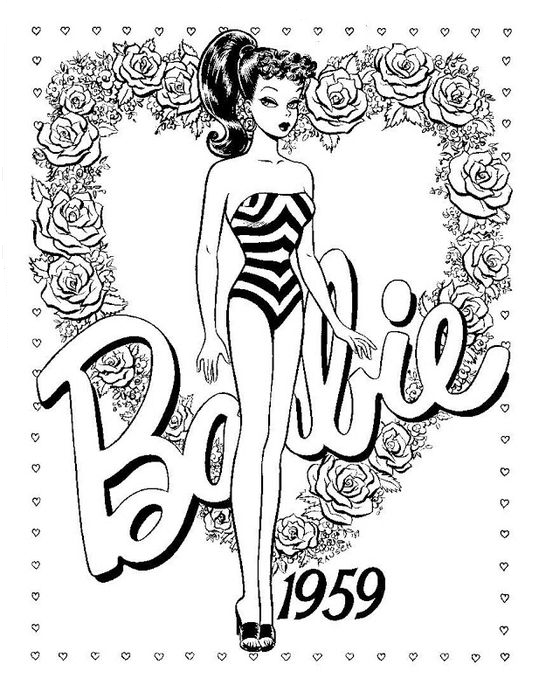 Barbie Vintage Coloring Pages
