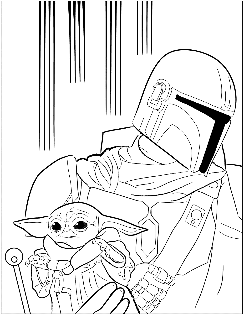 The Mandalorian Coloring Pages Free Printable Coloring Page