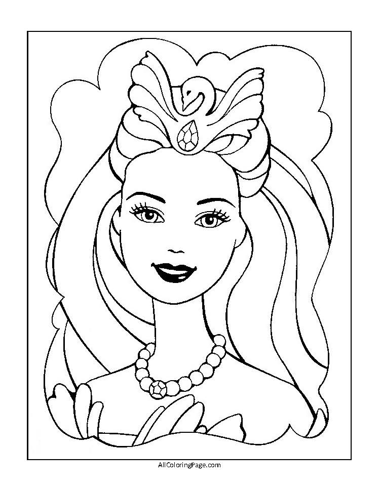 swan lake barbie coloring page