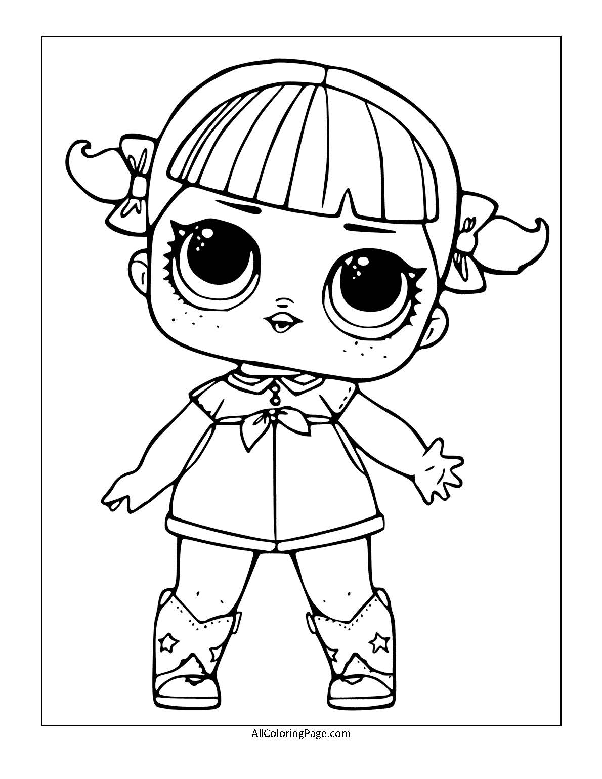 line dancer lol surprise doll coloring page