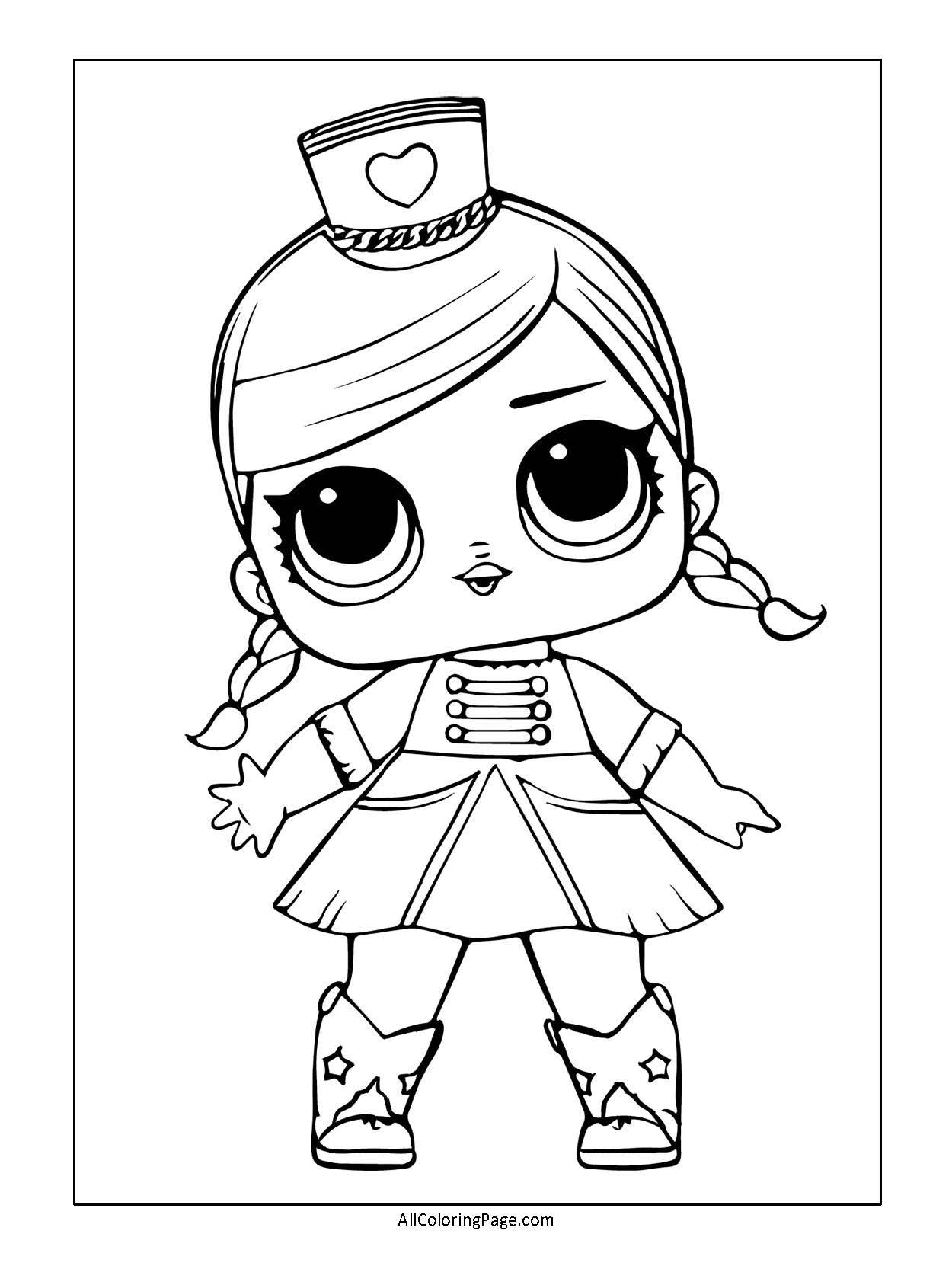 majorette lol surprise doll coloring page