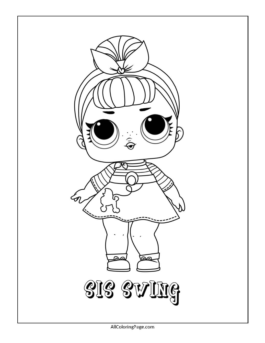 sis swing lol surprise doll coloring page