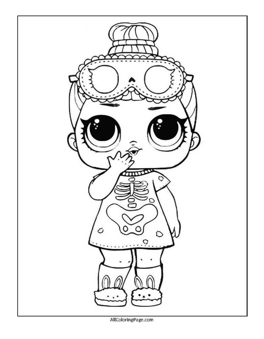 sleepy bones lol surprise doll coloring page