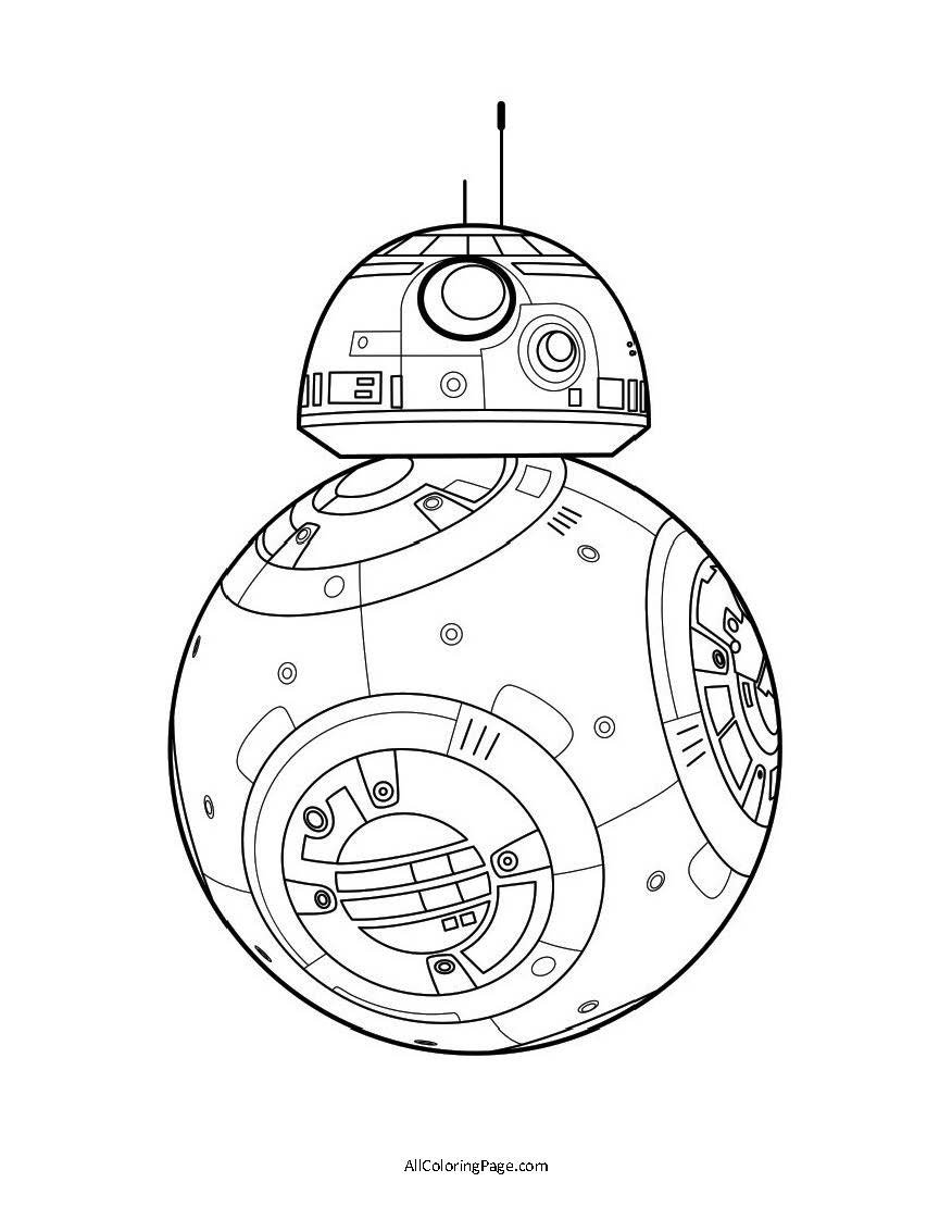 bb 8 droid star wars coloring page