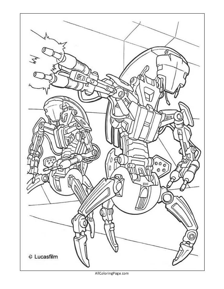 droideka star wars coloring page