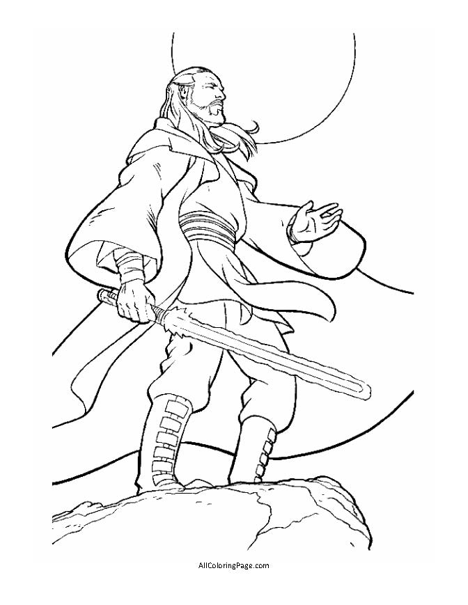 jedi knight star wars coloring page