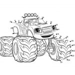 Blaze and the Monster Machines Dot to Dot Coloring Page