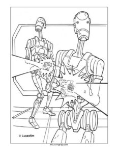 B1 Battle Droid Star Wars Coloring Page