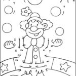 Clown Dot To Dot Coloring Page