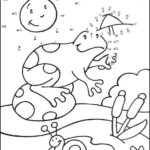 Frog Dot To Dot Coloring Page