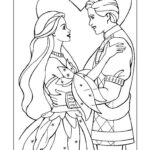 Love Heart Ken Barbie Coloring Page