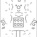 Robot Dot To Dot Coloring Page