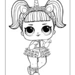 Unicorn Lol Surprise Doll Coloring Page